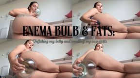 Enema Bulb & Farts: Inflating my belly and smelling my own farts