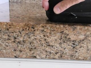 Palpitating Knob Pounds Shaggy Twat Trickling Moist