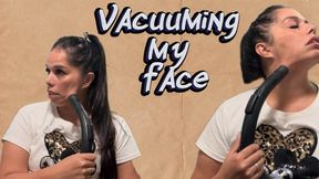 Vacuuming my face
