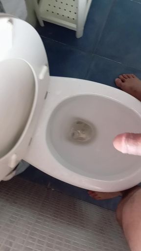 Peeing in the bathroom