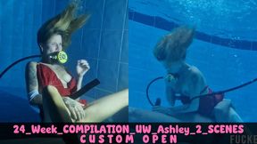 24 WEEK COMPILATION Ashlee Rose underwater coach cumshot nocturnal mermaid scuba