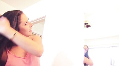 Brunette Anna moans as her boyfriend’s cock destroys her tight little ass