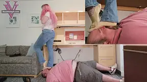 Face standing punishment for being stood up on valentine's day- Part 2: Sweaty stinky socks
