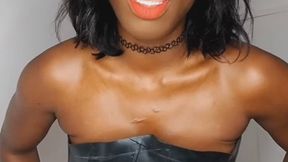 Latex Ebony Mistress SPH - Small Penis humiliation