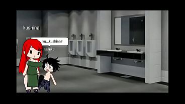 Portuguese sound Sasuke has fun with the kunoichi of the village in Gacha Life while