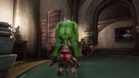 an elf has a threesome with two goblins - warcraft parody