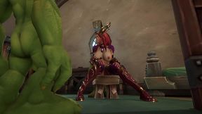 an elf has a threesome with two goblins - warcraft parody
