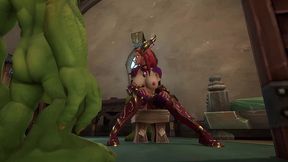 an elf has a threesome with two goblins - warcraft parody