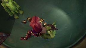 an elf has a threesome with two goblins - warcraft parody