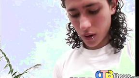 ”Gay Latino mounts big throbbing meat for vigorous analriding”