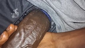 Juicy Oily Uncut BBC Stroking Slowly Close up
