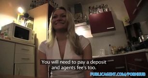 Blonde women fucks to pay her apartment fees