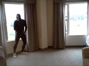 masked socked morph jerking off in hotel room windows