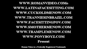Nude femdom facesitting and sph ass worship smothering pussy licking verbal humiliation 12251