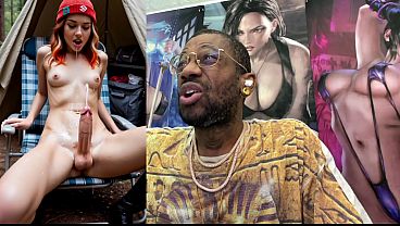 Transgender Camper Girl Hands Free Cumming In A Forest, AI Generated