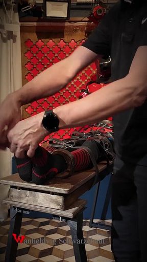 Slave Drone Tickling Session Silicone Suit, Socks & Merciless Sole Play