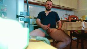 boy stroking his cock
