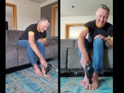 My weirdest video ever. No cum foot massage.