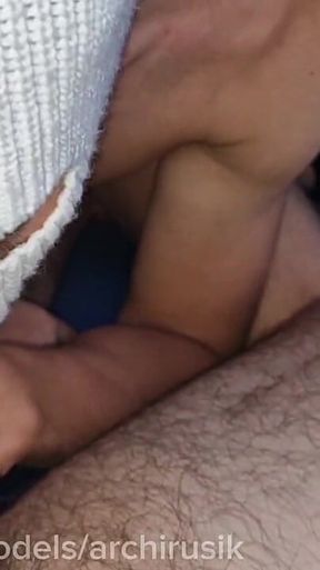 Outdoor Twink in the Bushes with a Rough Stepdaddy, Fucked and Covered in Big Cock Cum