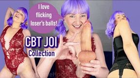 CBT JOI Collection - Female Domination Jerk Off Instruction Ballbusting Games with Femdom Mistress Mystique Hoops - MP4