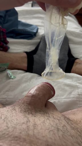 Filled that Condom