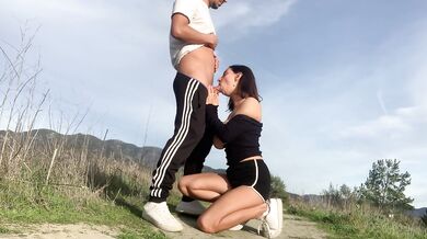 Busty Latina Hailey Rose Gushes In Risky Public Park Fuck