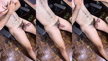 Moaning While My Throbbing Cock Cum