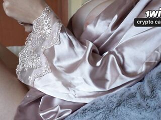 «Did u cum in my cunt?» Creampie my stepmom after rub her twat.