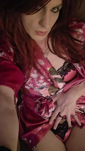 Kara POV In Gorgeous Pink Nightwear
