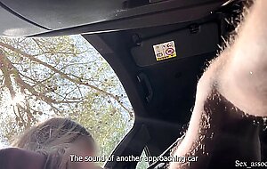 Sex associates, public dick flash! a naive teen caught me jerking off in the car on a hiking trail