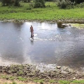 Nude bathing in Derzha-river - shick shack shock