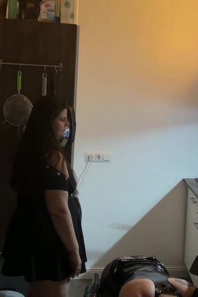 Fetish Lofts Cooking Session with TV Slave Part 2-4.