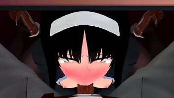 Hentai. Blowjob Under The Desk