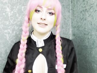 JOI: Let Kanroji Mitsuri screw your dong with her large breast and make u cum