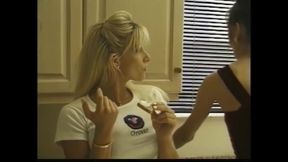 Two Amazing Lesbian Housewives MILFs Lick and Masturbate Pussy with Dildo