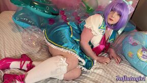 Mesmerized Cat Girl Cinnamon plays with her toys - Female Training - pet play - Cosplay - Nekopara - Inflatagirl