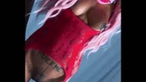 Alluring in Red Teaser: High Heels and Seductive Moves