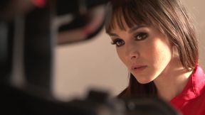 Serious threesome pussy eating on a luxury couch