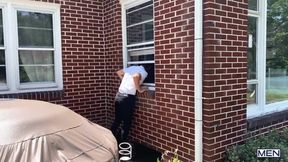 REALITY DUDES - Ty Shine Catches Bruno Cartella Peeking At Him From Window And Decides To Fuck His Face Right There