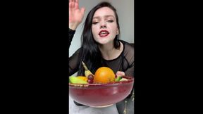 Squeezing Fruit W/ My Feet For My Sub