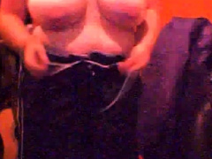 girl change clothe front webcam