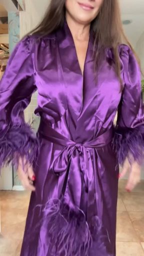 Sexy in a Silk Purple Robe