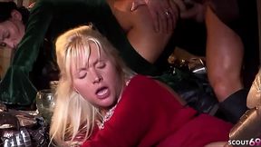 Middle Age Parody Anal Group Sex with 4 Hot Teens