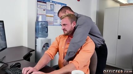 Cute gay twink straight boys First day at work
