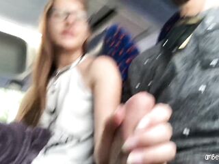 Real Public Bus Girl Swallows my Cum