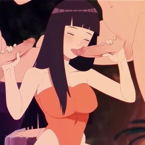 Hinata gives Naruto blowjob