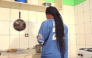 A strange awakening with my neighbor cheated on and fucked in the kitchen after having surprised
