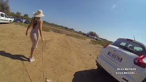 video 485m exhibant en godant tous mes trous en public dans les dunes de ...