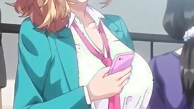 Big-titted babe gets her tight pussy pounded in an anime sex video