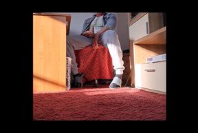 Masturbating at the computer